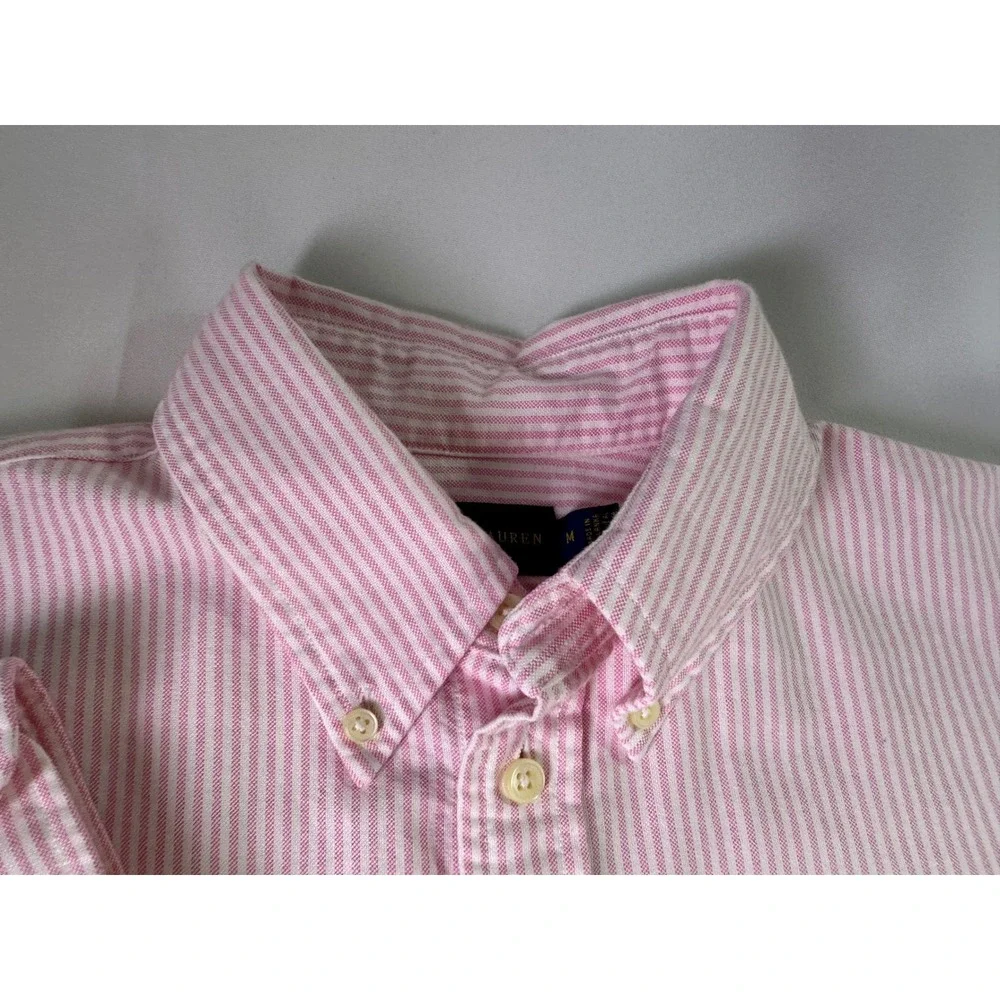 Ralph Lauren Pink Striped Casual Button Down Shirt - Picture 9 of 9